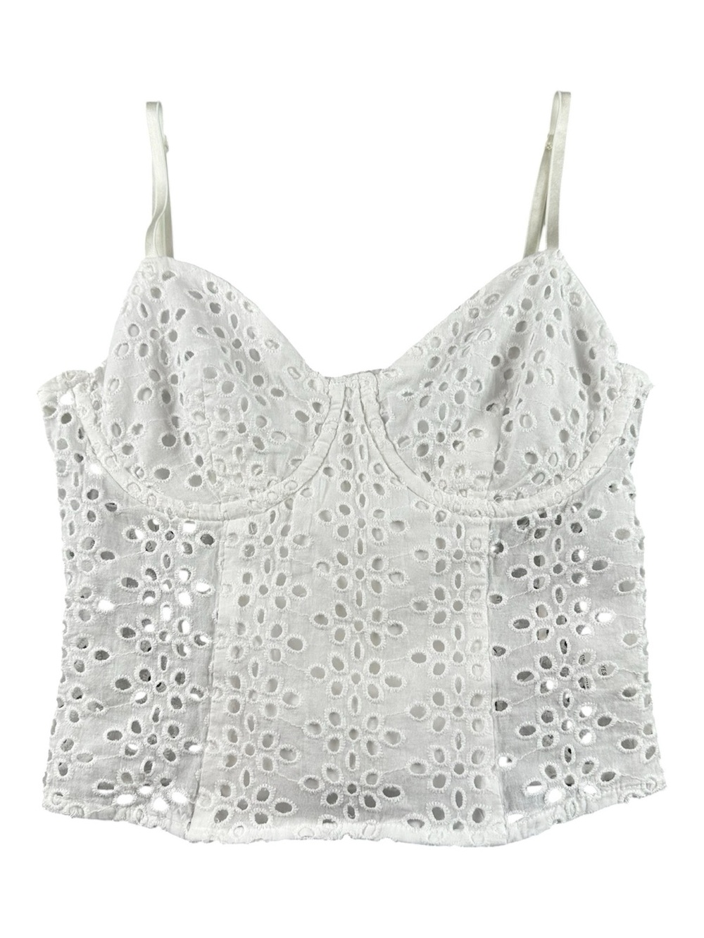 Princess Polly White Eyelet Lace Bustier Cami Top Corset Style Y2K Size 0 - Picture 2 of 10